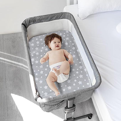 Bassinet Sheet, Compatible with Mika Micky & MiClassic & Milliard Bassinet, 2 Pack, Microfiber