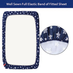 Crib Sheets - Fit For Standard Crib, Microfiber, Navy Star