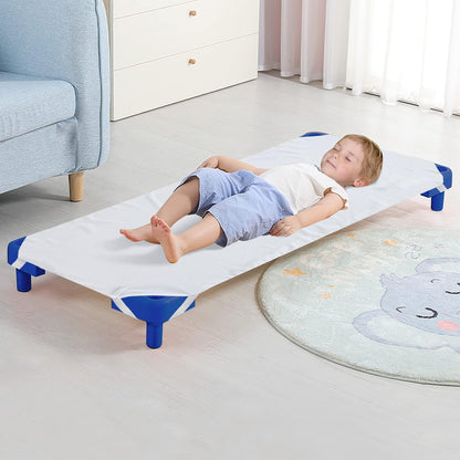 Daycare Cot Sheets for Preschool, Soft Microfiber Fitted Cot Covers with Elastic Straps for Toddler Nap Time