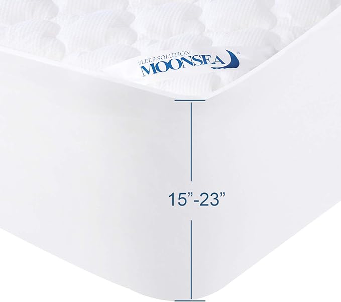 Air Mattress Pad Cover/ Protector- Thick Quilted, Soft, 15''-23'' Deep Pocket, Microfiber