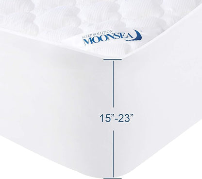 Air Mattress Pad Cover/ Protector- Thick Quilted, Soft, 15''-23'' Deep Pocket, Microfiber