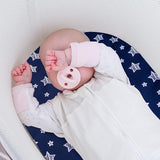 Bassinet Sheet, 33''x 17'', Microfiber, Navy Star