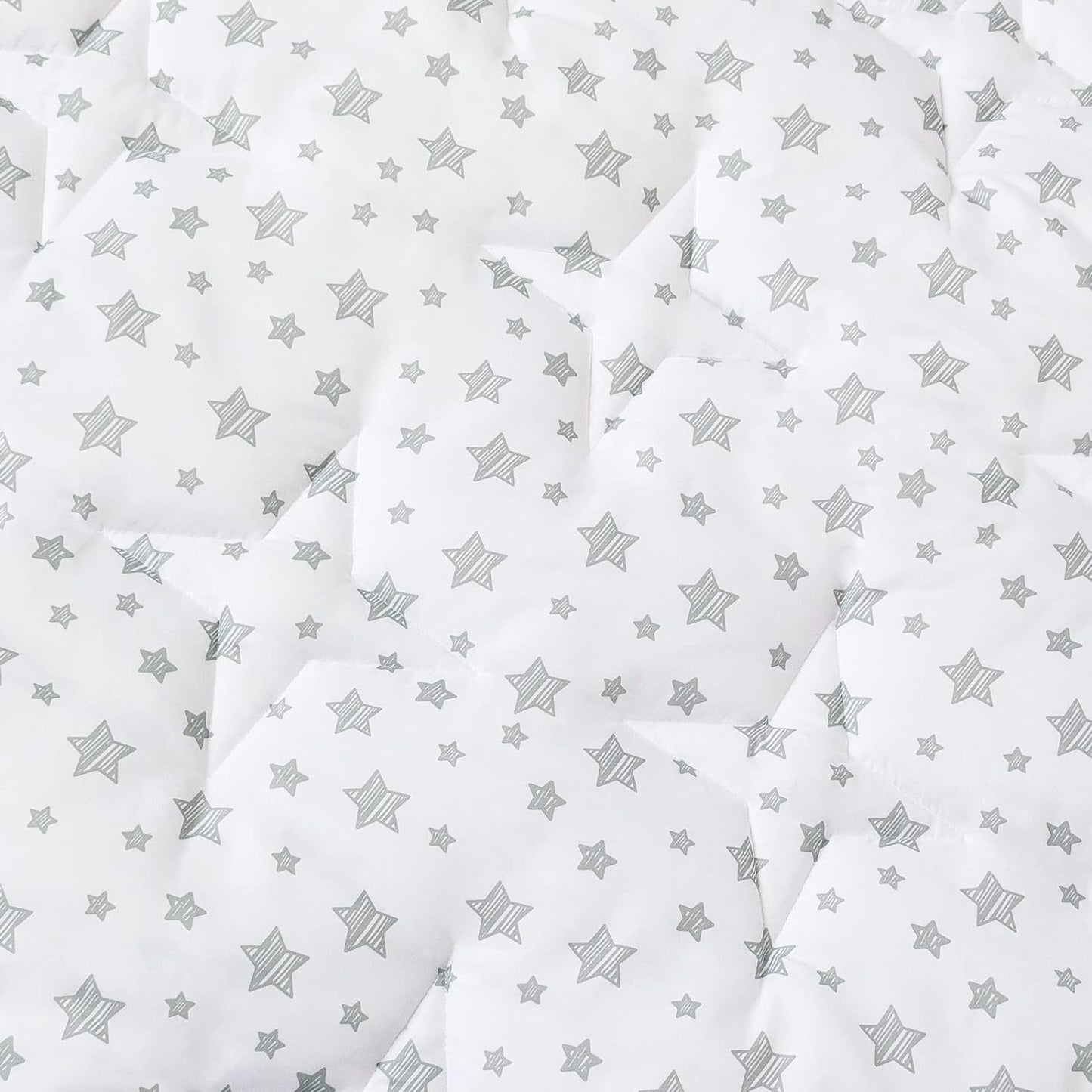 Baby Play Mat | Play Tent Mat - Square 43'' x 43'', Padded and Non-Slip Activity Mat for Kids and Toddlers, White Star