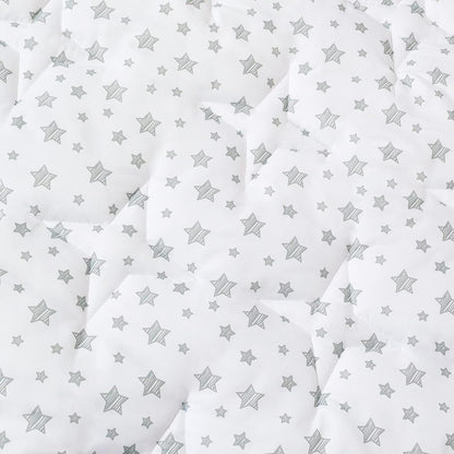 Baby Play Mat | Play Tent Mat - Square 43'' x 43'', Padded and Non-Slip Activity Mat for Kids and Toddlers, White Star