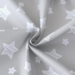 Crib Sheets - Fit For Standard Crib, Microfiber, Grey Star