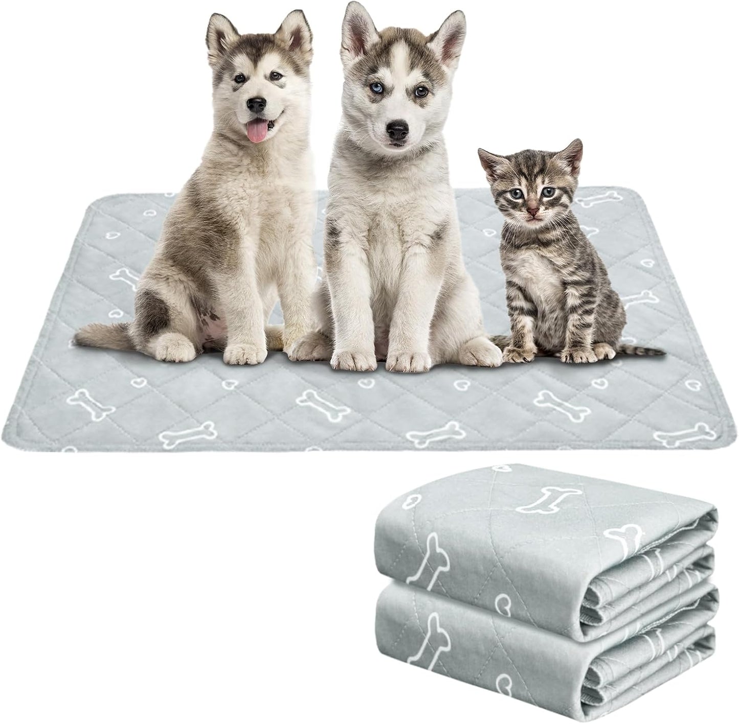 Washable Pee Pads , Non-Slip Training Pads for Dogs, Waterproof, 2 Pack
