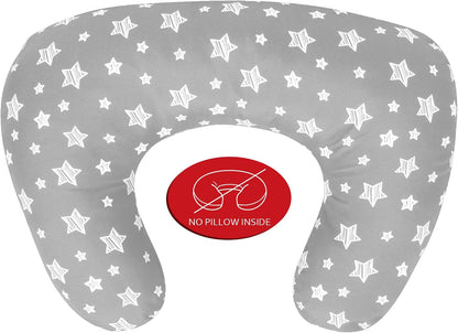 2 Pack Nursing Pillow Cover Compatible with New Boppy Nursing Pillow | Ultra Soft & Stretchy Microfiber Feeding Pillow Cover, Breastfeeding Pillow Cover for Baby Boys and Girls (Cover Only)