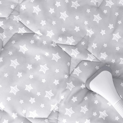 Baby Play Mat | Play Tent Mat - Square 45'' x 45'', Padded and Non-Slip Activity Mat for Kids and Toddlers, Grey Star