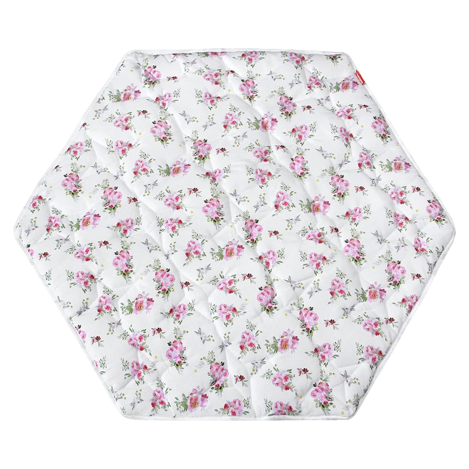 Baby Play Mat | Hexagon Playpen Mat - Padded and Non Slip Activity Mat for Infant & Toddler, Floral - Moonsea Bedding