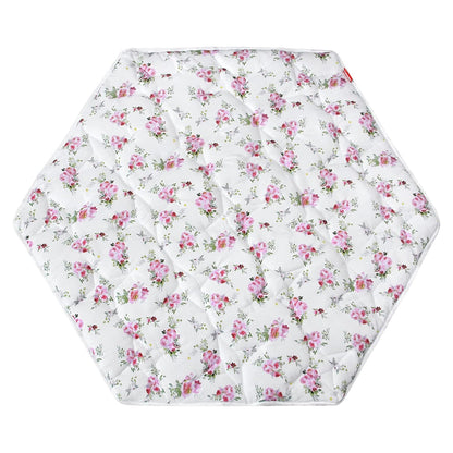 Baby Play Mat | Hexagon Playpen Mat - Padded and Non Slip Activity Mat for Infant & Toddler, Floral - Moonsea Bedding