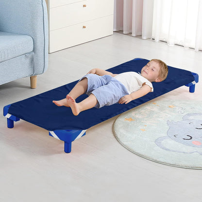 Daycare Cot Sheets for Preschool, Soft Microfiber Fitted Cot Covers with Elastic Straps for Toddler Nap Time