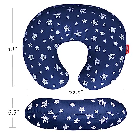 Nursing Pillow Cover, Snug Fits Boppy Nursing Pillows, Navy, Star Print