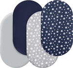 Bassinet Sheet, 32''x17'', 4 Pack, Microfiber