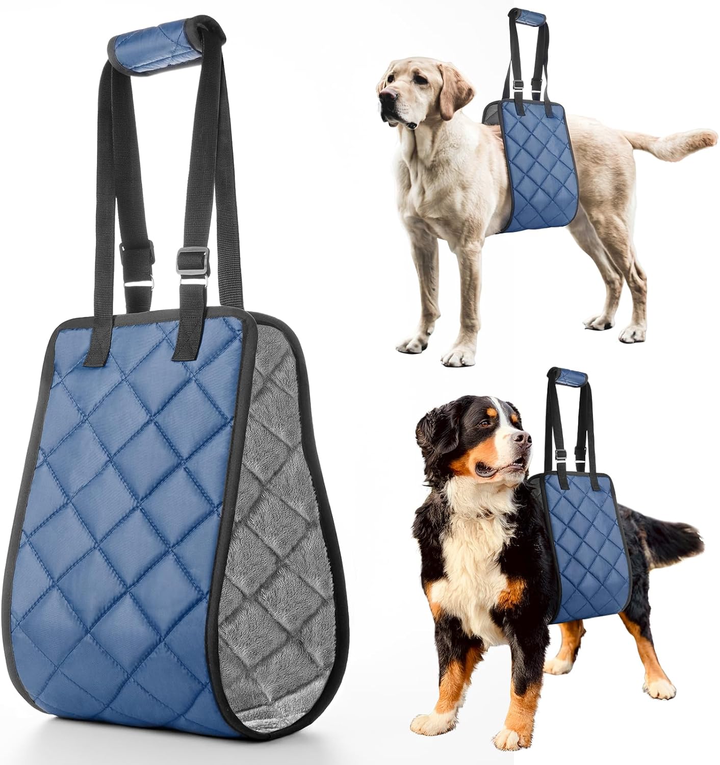 Adjustable Dog Sling Dog Lift Harness for X-Large Dogs, Hind Leg Support Portable Soft Lift Support and Rehab Harness for Weak Rear Legs, for Senior, Injured, Disabled and After Surgery Dogs X-Large