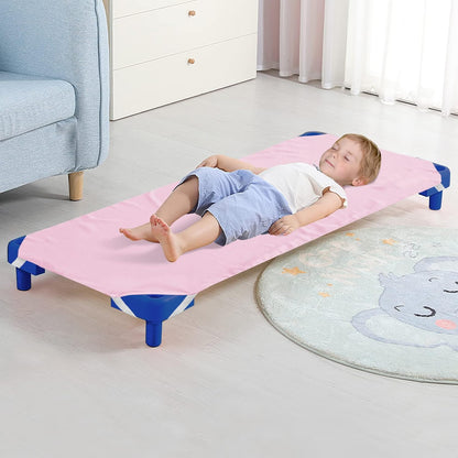 Daycare Cot Sheets for Preschool, Soft Microfiber Fitted Cot Covers with Elastic Straps for Toddler Nap Time
