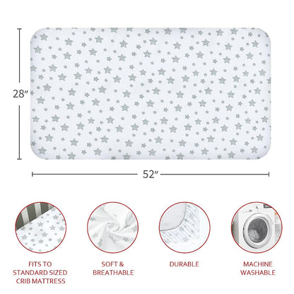 Crib sheets, Fit for Standard Size Crib, 4 Packs, Microfiber, Pink