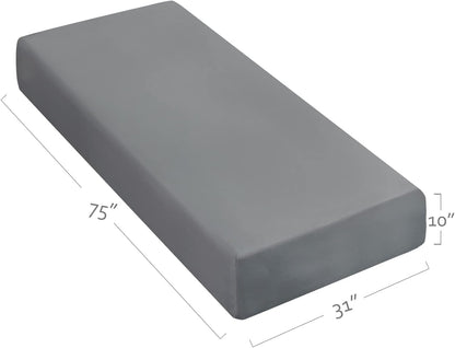 Cot Sheets, Ultra Soft and Breathable, Snug Fit for Narrow Twin Mattress/Camp Bunk Beds/RVs Bunk/Guest Beds/Army Cots/Trifold Mattress ,Grey,  31" x 75"