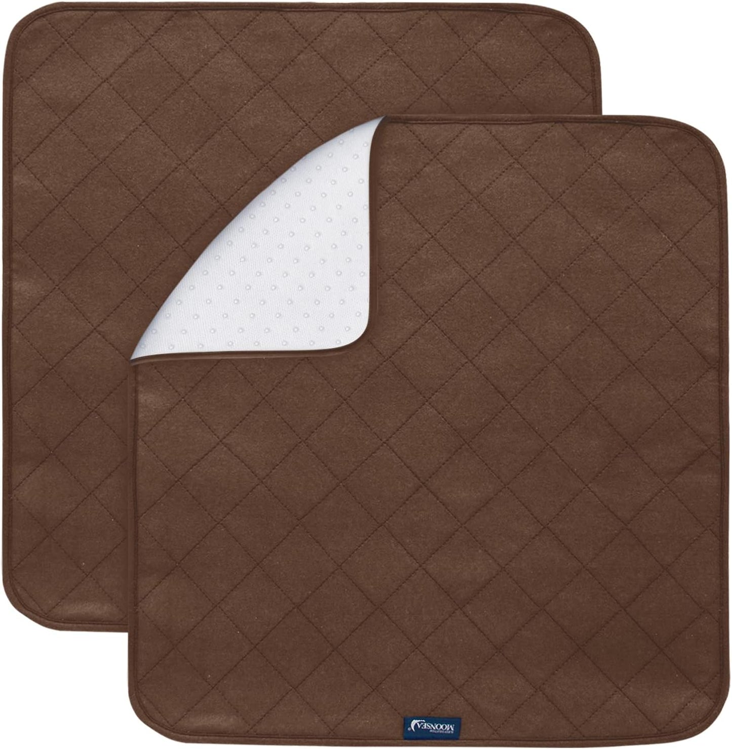 Waterproof Incontinence Chair Pads , Non Slip Absorbent Chuck Pads,  22" x 21", 2 Pack - Black