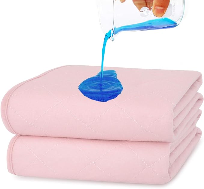 Waterproof Bed Pads- Absorbent Chuck Pads Non Slip for Incontinence, Washable Pee Pads for Dogs,34"x36" ,2 Pack
