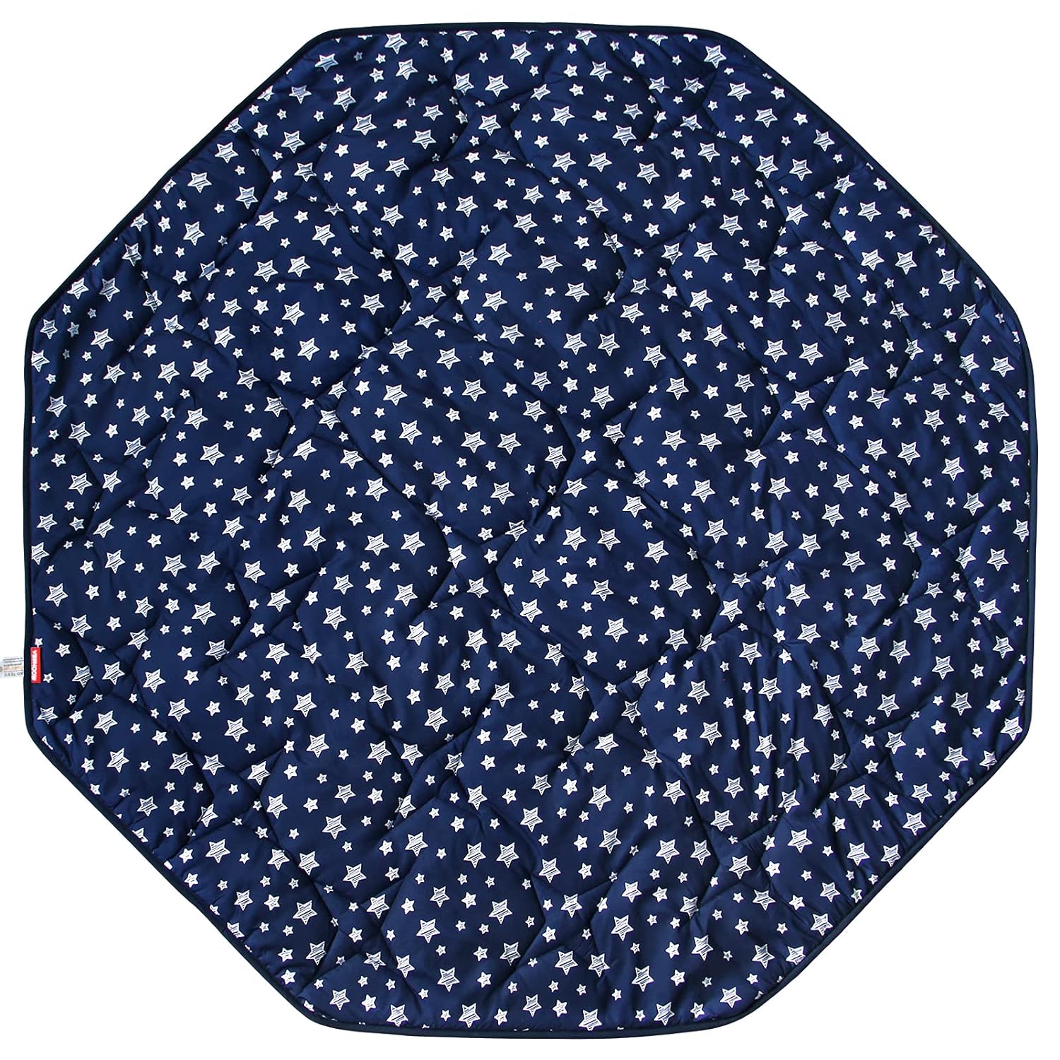 Baby Play Mat | Octagon Playpen Mat - Padded and Non Slip Activity Mat for Infant & Toddler, Navy Star - Moonsea Bedding
