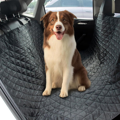 Large Dog Car Seat Cover for Back Seat, Universal Fit Bench Car Seat Cover, Waterproof Dog Hammock for Car with Adjustable Straps, Durable Seat Protector for Cars, Trucks & SUVs, Black