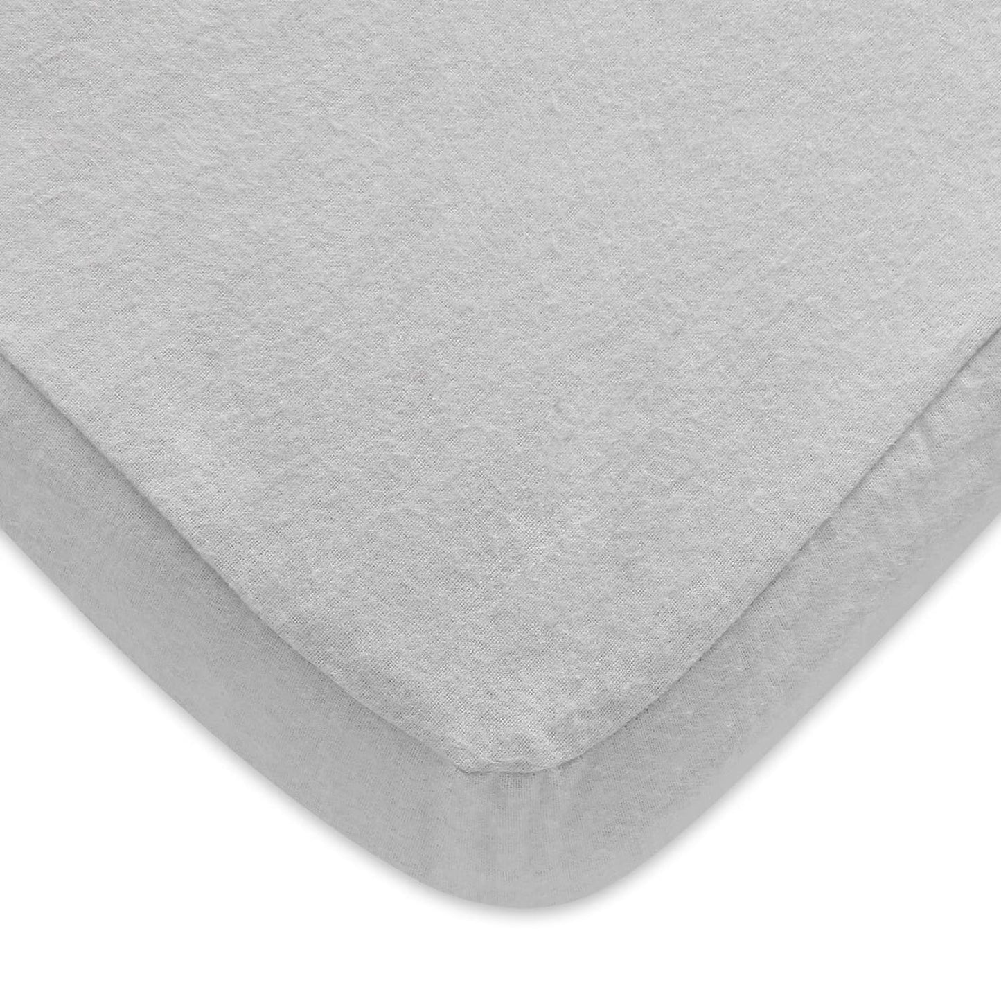 Pack n Play Sheet | Mini Crib Sheet - 100% Cotton Flannel, Fits Graco Pack and Play, Grey - Moonsea Bedding