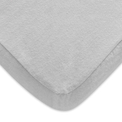 Pack n Play Sheet | Mini Crib Sheet - 100% Cotton Flannel, Fits Graco Pack and Play, Grey - Moonsea Bedding