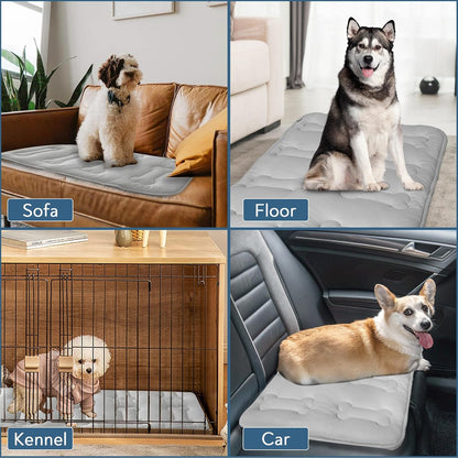 2 Pack Cooling Dog Mat for Dogs – Summer Cooling Pet Pad, Breathable Heat-Relief Mat for Crate, Couch & Floor Use