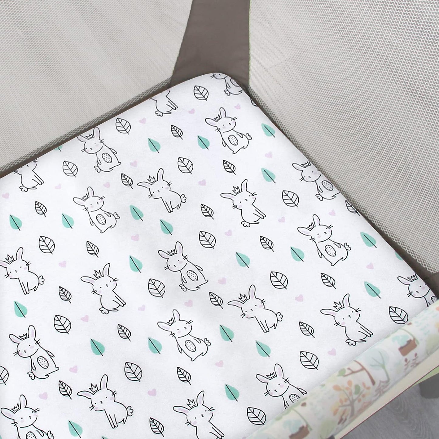 Pack n Play Sheet | Mini Crib Sheet - 2 Pack, Ultra-Soft Microfiber, Fits Graco Pack and Play, Stars & Bunny