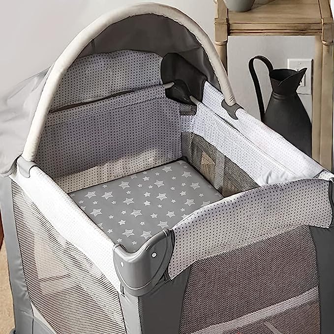 Bassinet Sheet, Compatible with Graco Travel Lite Crib, 31''x 21'', 2 Pack, Microfiber