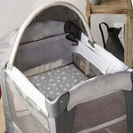 Bassinet Sheet, Compatible with Graco Travel Lite Crib, 31''x 21'', 2 Pack, Microfiber