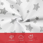 Nursing Pillow Cover, Snug Fits Boppy Nursing Pillows, White, Star Print