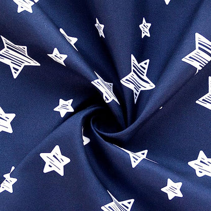 Bassinet Sheet, 33''x 17'', Microfiber, Navy Star