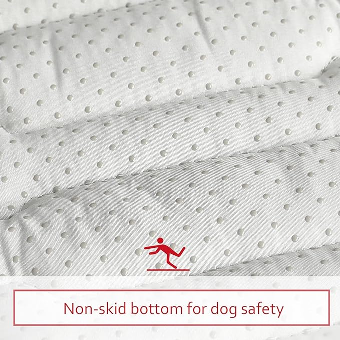 Dog Crate Mat- Soft ,Star Prints, Anti-Slip Bottom, Machine Washable,Black Star