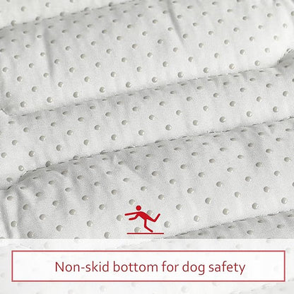 Dog Crate Mat- Soft ,Star Prints, Anti-Slip Bottom, Machine Washable,Black Star