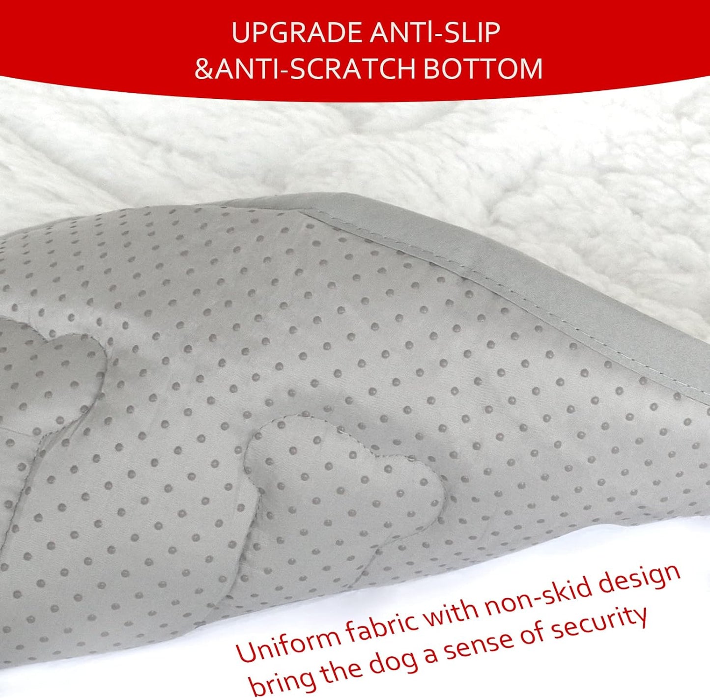 Dog Crate Mat- Soft ,Soft Plush Dog Bed Pad Machine Washable Crate Pad, Anti-Slip Bottom, White