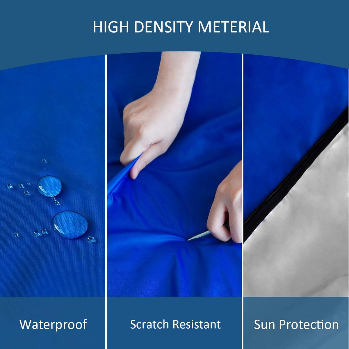 Heavy Duty Waterproof Mattress Bag for Moving & Storage with 4 Handles, Double Zippers & Adjustable Straps, Reusable Cover