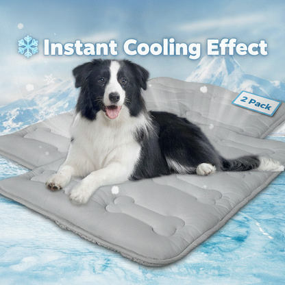 2 Pack Cooling Dog Mat for Dogs – Summer Cooling Pet Pad, Breathable Heat-Relief Mat for Crate, Couch & Floor Use