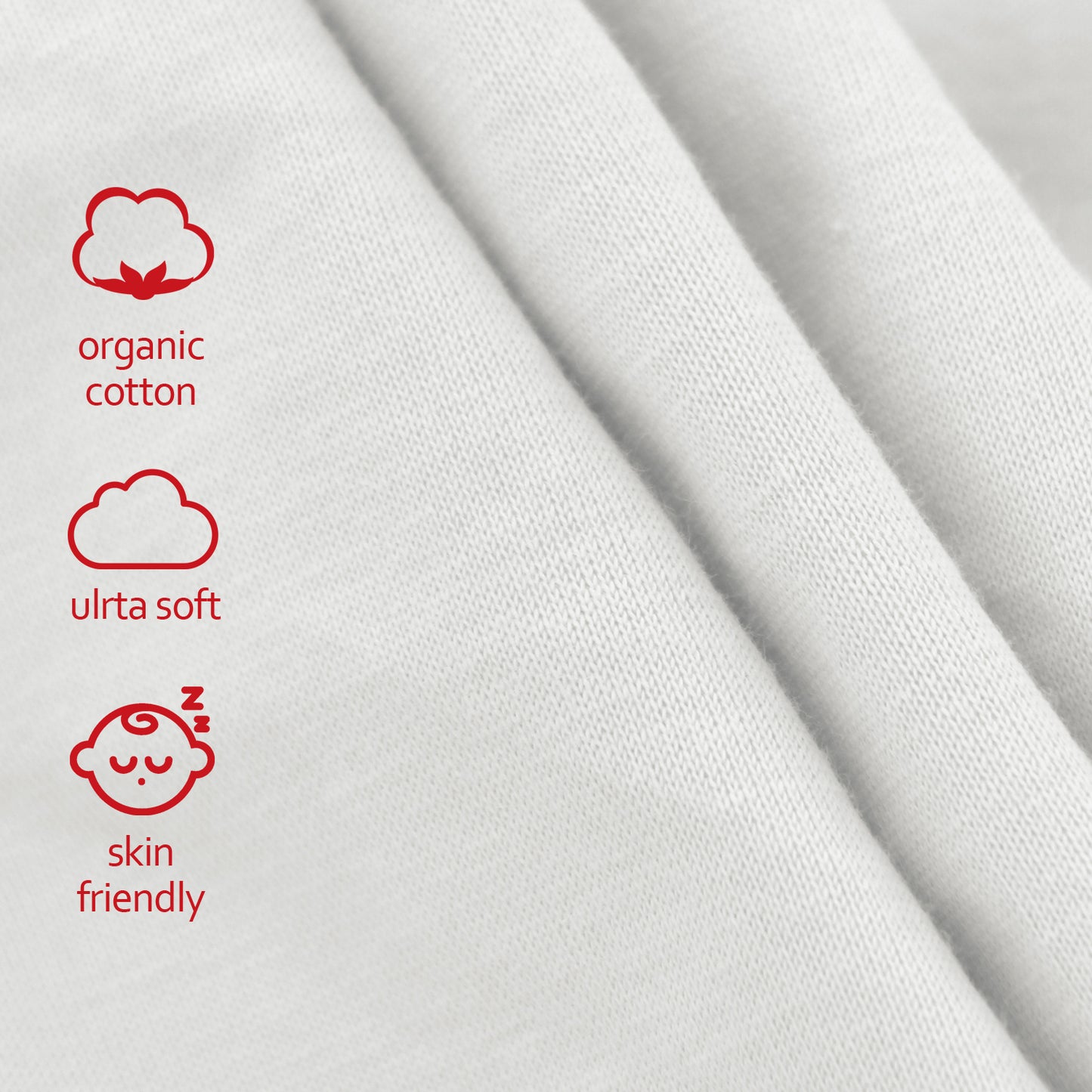 Changing Pad Cover- 2 Pack White, Ultra Soft Jersey Knit Cotton