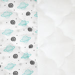 Baby Crib Bumper Pads- Breathable, Satellite Print, 4 Piece Set