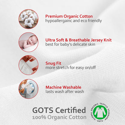 Changing Pad Cover- 2 Pack White, Ultra Soft Jersey Knit Cotton