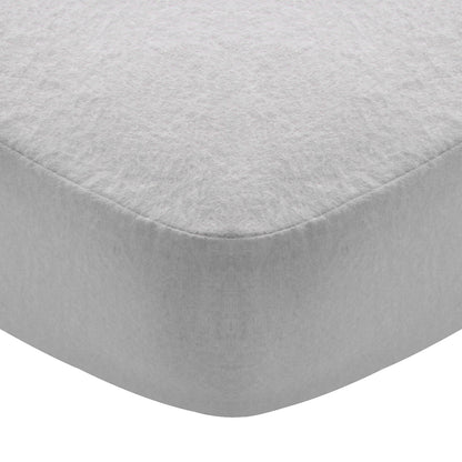 Crib Sheet-100% Cotton Flannel, Heavenly Soft, Grey