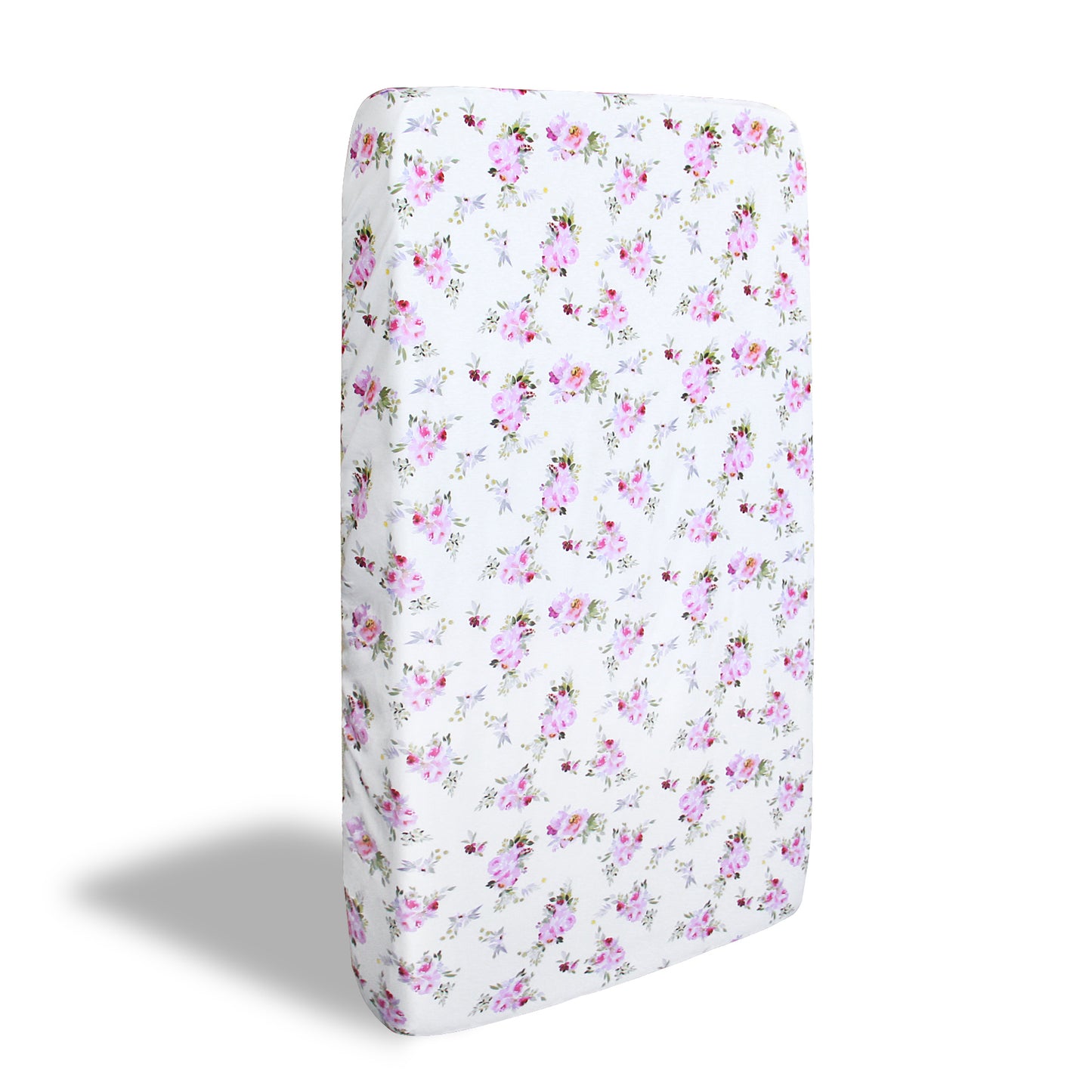 Crib Sheets - Fit For Standard Crib, Microfiber, Sheer Lilac Floral Pattern