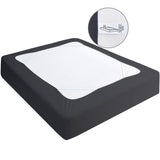 Box Spring Cover- Elastic Fabric Wrap, Sleek Alternative, Black