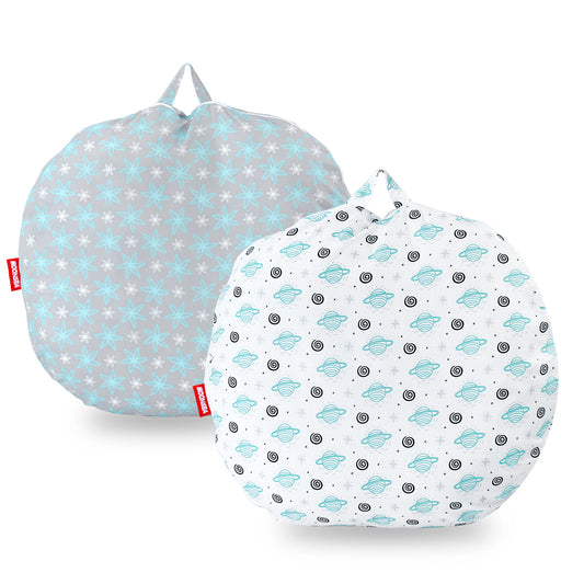 Baby Lounger Cover- 2 Pack, Satellite & Flower, Microfiber