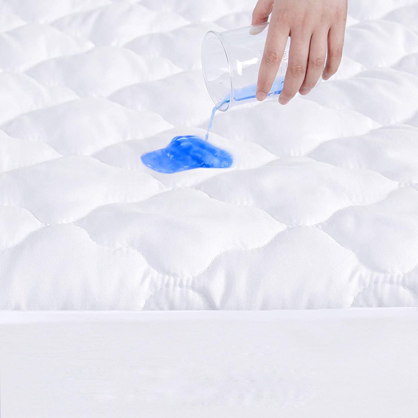 Waterproof Mattress Protector -Microfiber Quilted, Fitted up to 14 inches Depth