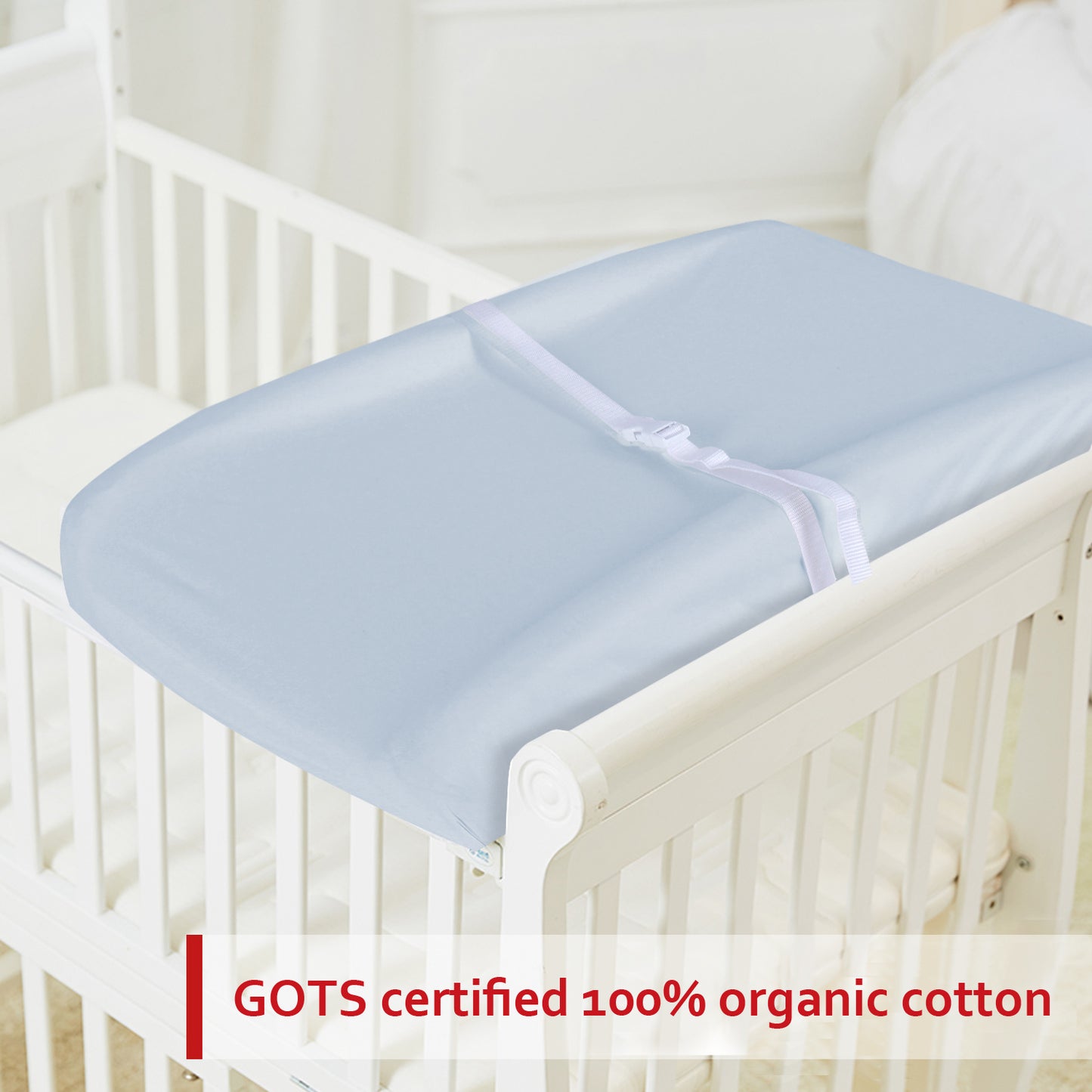 Changing Pad Cover- Blue, Ultra Soft Jersey Knit Cotton