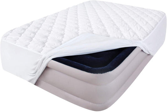 Air Mattress Pad- Thick Quilted, Soft, Breathable, Noiseless
