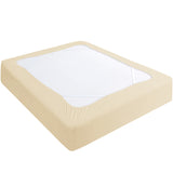 Box Spring Cover- Elastic Fabric Wrap, Sleek Alternative, Ivory