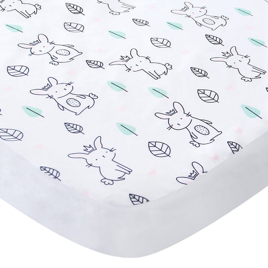 Pack and Play Sheets Fit for Graco Pack and Play, 38"X26"X5", Microfiber, Bunny
